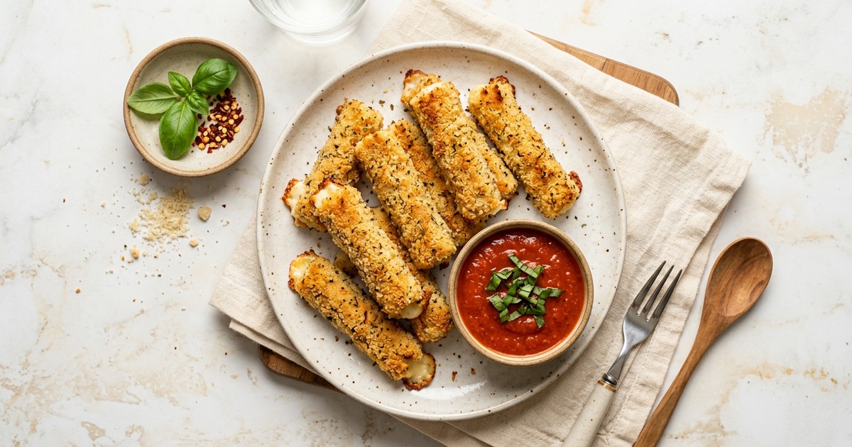 Baked Mozzarella Sticks