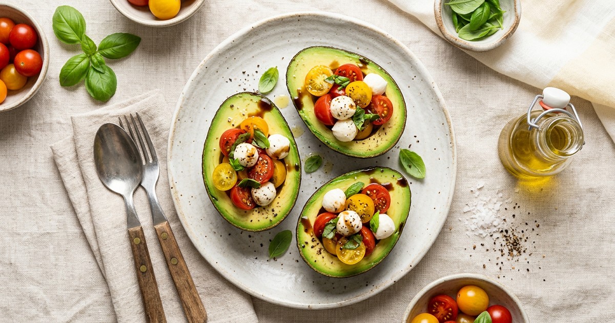 Caprese Stuffed Avocados