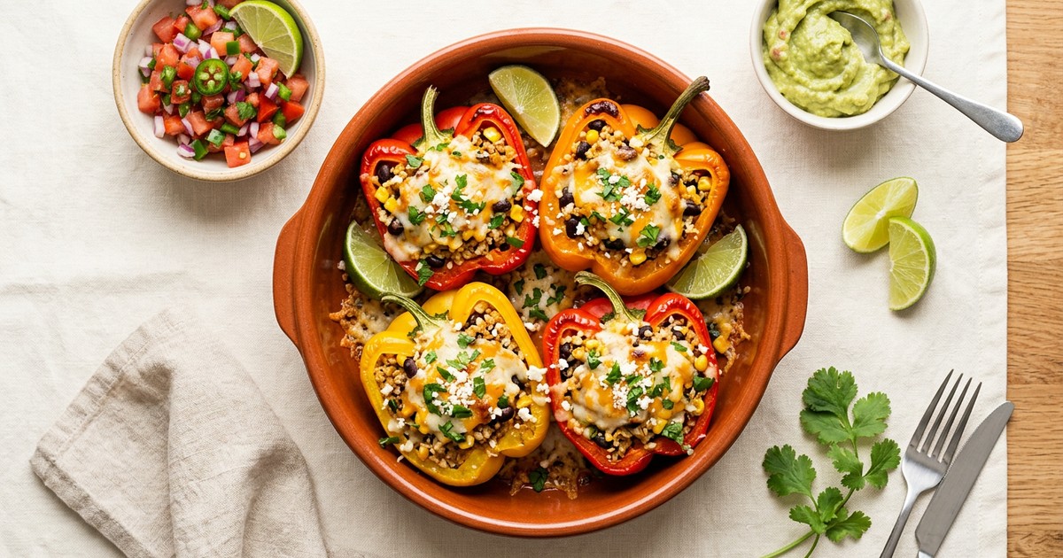 Cheese-Stuffed Bell Peppers