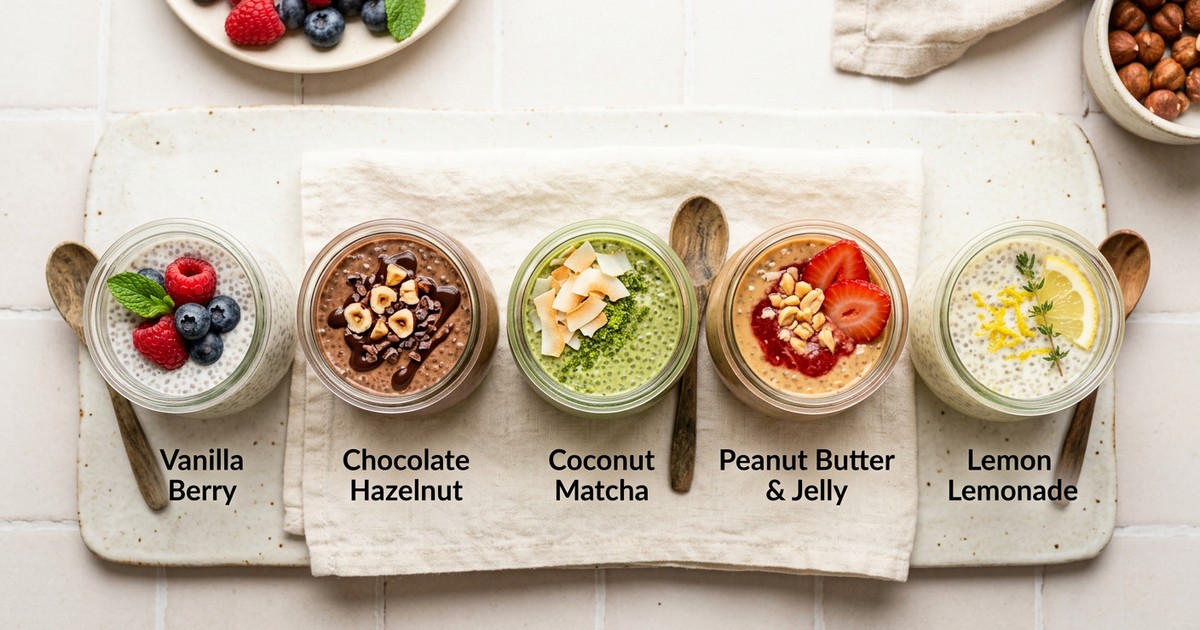 Keto Chia Seed Pudding (5 Flavor Variations)