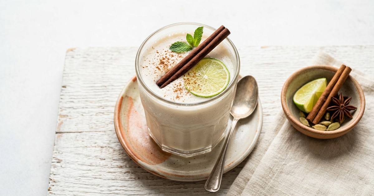 Spiced Coconut Horchata with Cinnamon and Lime