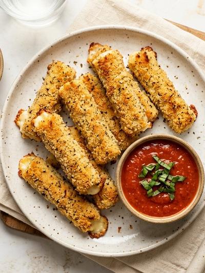 Baked Mozzarella Sticks