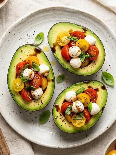 Caprese Stuffed Avocados