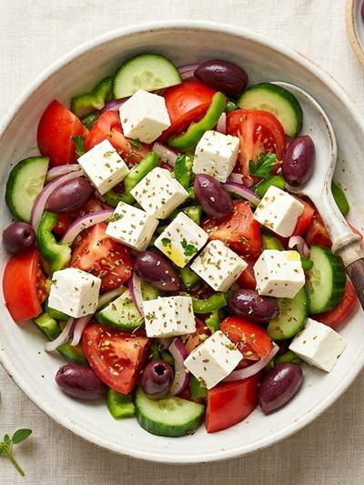 Greek Salad with Feta and Olives