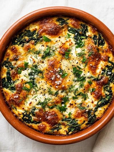 Keto Spinach and Cheese Pie