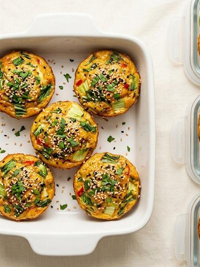 Meal-Prep Thai Red Curry Egg Muffins with Toasted Sesame