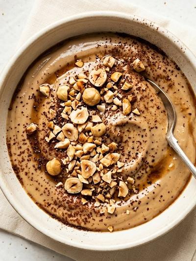 One-Pot Italian Coconut Budino with Espresso & Toasted Hazelnuts