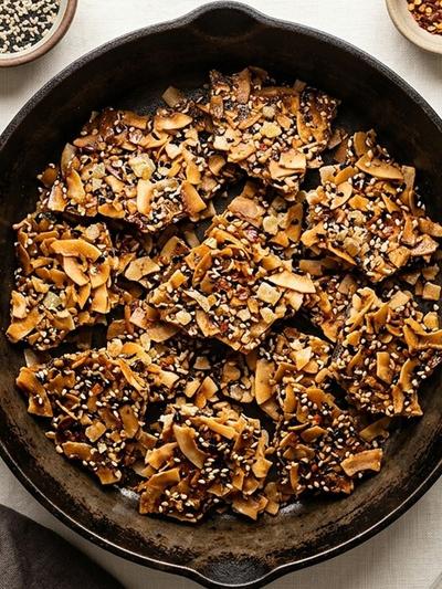 One-Skillet Thai Coconut-Ginger Sesame Crunch Bark