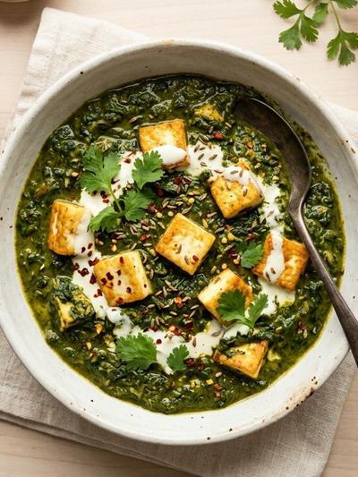 Palak Paneer (Spinach and Paneer Curry)